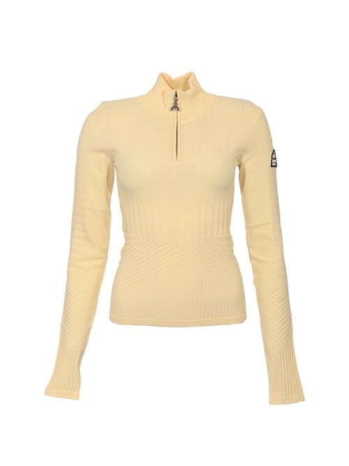 Maglione con zip in tessuto tecnico Panna Patrizia Pepe | 2K0361 K667W405